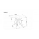 Стол обеденный SIGNAL MURANO белый/хром 120